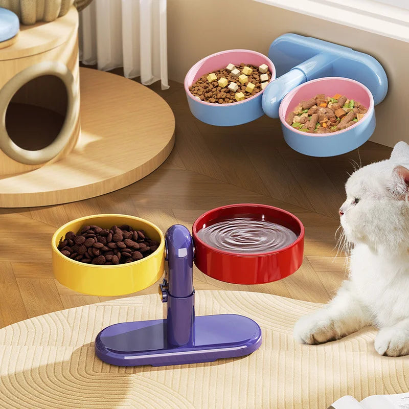 Gamelle Surélevée 2 Bols pour Chien & Chat — Anti-Vomissement & Ergonomique
