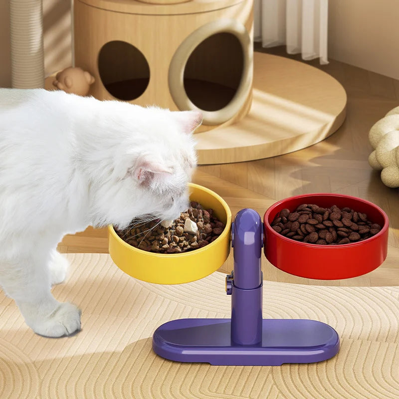 Gamelle Surélevée 2 Bols pour Chien & Chat — Anti-Vomissement & Ergonomique
