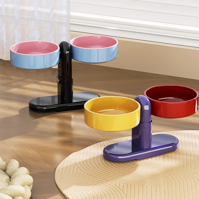 Gamelle Surélevée 2 Bols pour Chien & Chat — Anti-Vomissement & Ergonomique