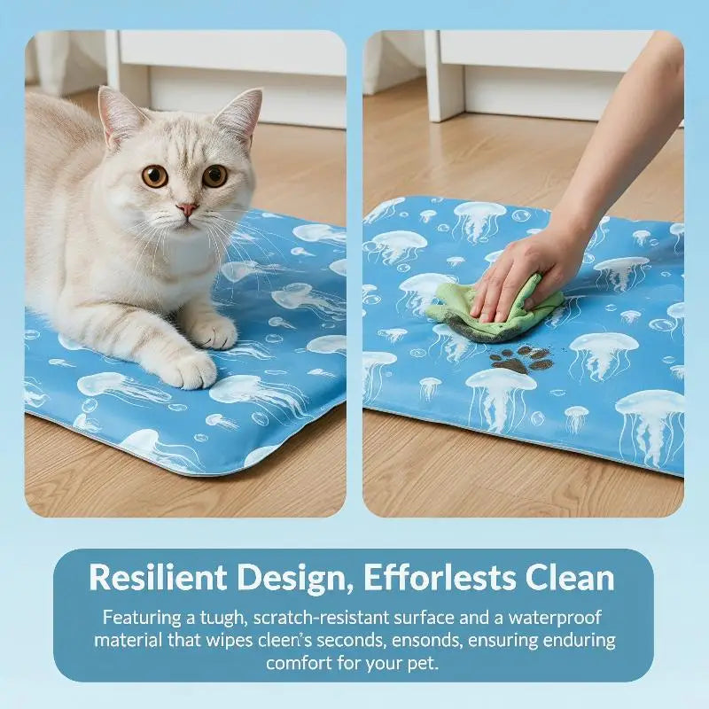 Tapis Refroidissement Gel Chien & Chat — Anti-Canicule Été S/M/L/XL