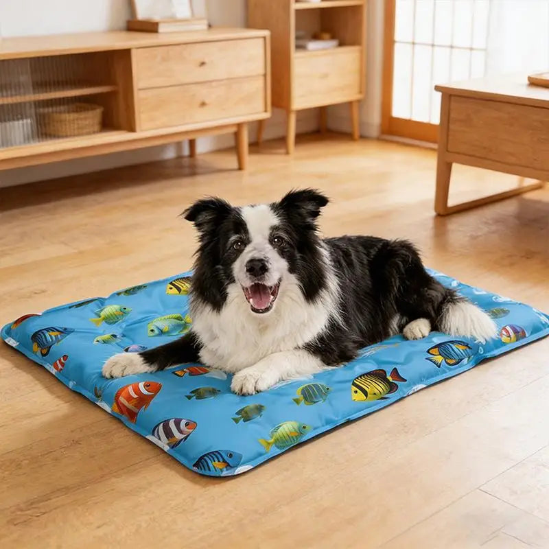 Tapis Refroidissement Gel Chien & Chat — Anti-Canicule Été S/M/L/XL