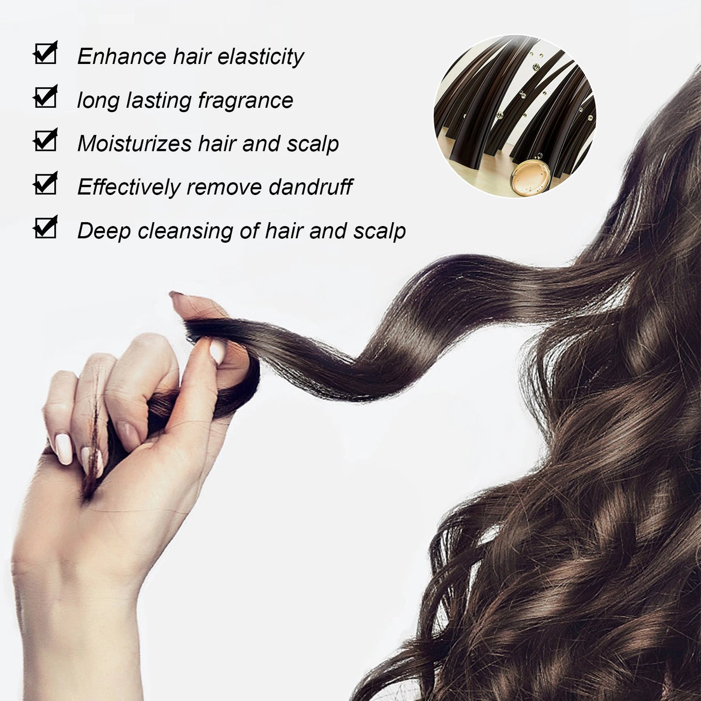 Coconut Oil Shampoo Ginger Extract Deep Cleansing Scalp Nourishing Voluminous Hair Strengthening Moisturizing All Hair Types