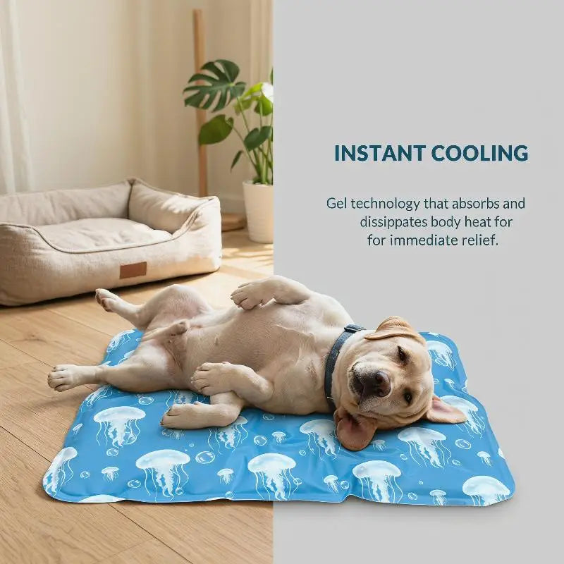 Tapis Refroidissement Gel Chien & Chat — Anti-Canicule Été S/M/L/XL